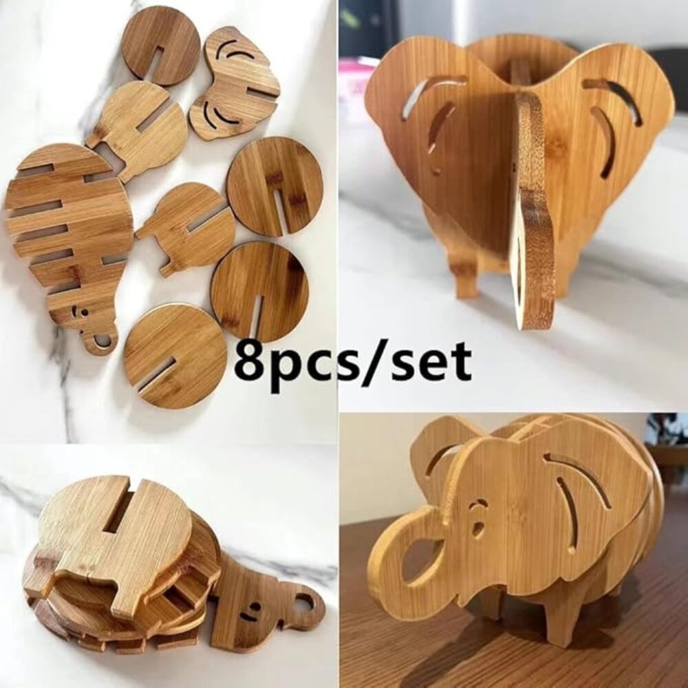 8pcs, 3D Kitchen Trivet Mat Set - New